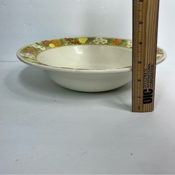 vintage serving bowl metlox poppytrail della robbia fruit and floral vernon ware - Picture 3 of 9